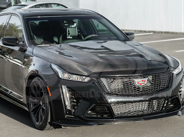 2022-PRESENT CADILLAC CT5-V BLACKWING SEDAN | FACTORY STYLE CARBON FIBER FRONT LIP SPLITTER GROUND EFFECTS